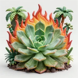radiating 🏖 fire ornate amazon rain forest succularium pastiche by Dan Mumford and by Michael Whelan, Precise and Intricate Linework, Art Nouveau Cosmic 4k spray painted graffiti trending on IllustrationX ,CGSociety, Carmine and Raw umber color scheme