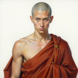 stunning monk portrait, thin, muscular, fantasy, intricate, elegant, highly detailed, acrylic painting, artstation, concept art, smooth, sharp focus, illustration, art by afshar petros and krenz cushart and artem demura and alex alice and tony sandoval