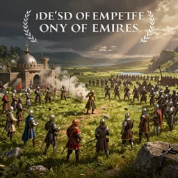a realistic battle scene featuring age of empires units