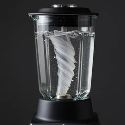 dslr photo of a blender full of water, tornado inside of blender, full bodied portrait, very high quality, intricate details, extremely high quality, moody lighting, real camera, real photo, 8 k, full subject in shot, commercially ready
