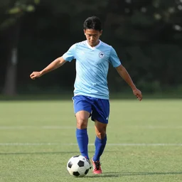 a man heading a soccer ball