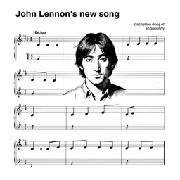 sheet music for John Lennon’s new song