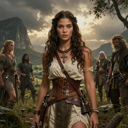 epic beautifull hyper realistic pocahontas, gorgeous lighting by kim jung giu weta studio, mucha, bautista and norman rockwell and greg rutkowski and tom bagshaw and james gurney and lucasfilm