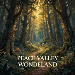 Peace valley landscape wonderland crossroad pastel beauty  fine art, awesome fantasy book cover on Pinterest, award winning, fantasy forest landscape, fantasy magic, dark golden light night, intricate, elegant, sharp focus, illustration, highly detailed, digital painting, concept art, matte, art by WLOP and Artgerm and Greg Rutkowski, masterpiece, trending on artstation
