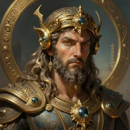 god of the sea of atlantis, close - up portrait, powerfull, intricate, elegant, volumetric lighting, scenery, digital painting, highly detailed, artstation, sharp focus, illustration, concept art, ruan jia, steve mccurry
