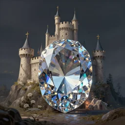 find shiny gem stone in castle, digital art,ultra realistic,ultra detailed,art by greg rutkowski