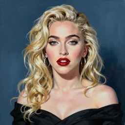 Madonna in Margaret Keane style