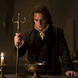 an enigmatic, dangerous alchemist from movie : vidocq ( 2 0 0 1 ), a scene from the movie