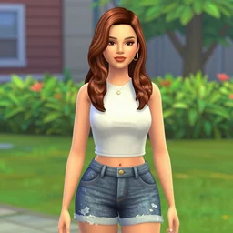 of selena gomez in the style of the sims 4