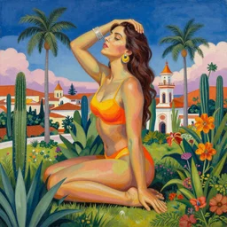 “colorful depictions of beautiful visions by Pablo Amaringo, detailed visionary art”