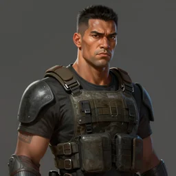 portrait of a man by greg rutkowski, arlen fett, samoan features, short black hair, strong and tall, star wars expanded universe, he is about 3 0 years old, wearing tactical gear, digital painting, artstation, concept art, smooth, sharp foccus ilustration, artstation hq
