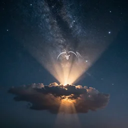 god ray highly realistic 8k with angry cloud and dark milky way