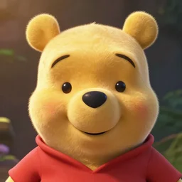 ultrarealistic hyperdetailed render of winnie the pooh, cute symmetric eyes, lovable and furry, portrait, by beeple and h. r. giger, makoto shinkai, studio ghibli, giovanni paolo panini, colorful, vibrant, animation style render, unreal engine, cryengine, artstation