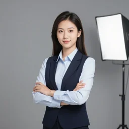 corporate portrait, junior sales executive with no morals, professional studio lighting