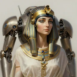portrait of cleopatra, robot steampunk, horizon zero dawn machine, intricate, elegant, highly detailed, ray tracing, digital painting, artstation, concept art, smooth, sharp focus, illustration, art by artgerm and greg rutkowski and alphonse mucha, 8 k