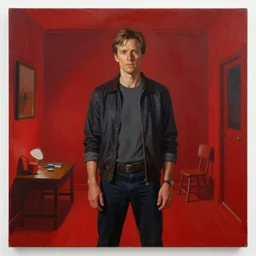 painting Kyle MacLachlan Twin Peaks in red room by Mark Brooks