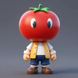 bob the tomato in kingdom hearts, 3d render, video game, detailed