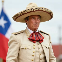 an epic and detailed ilustration of Clint Eastwood dressed as a Chilean Huaso, Artstation HQ