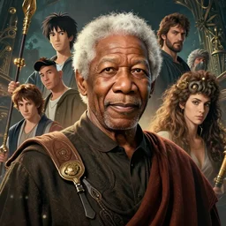 highly detailed portrait, morgan freeman as zeus, greek mythology, stephen bliss, unreal engine, fantasy art by greg rutkowski, loish, rhads, ferdinand knab, makoto shinkai and lois van baarle, ilya kuvshinov, rossdraws, tom bagshaw, global illumination, radiant light, detailed and intricate environment
