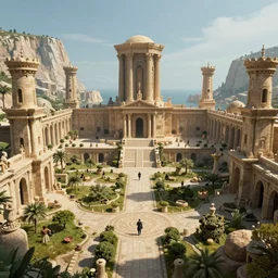 pre-deluvian atlantis metropolis, environment design, cinematic, 8k, octane, unreal engine