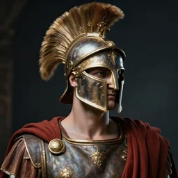 portrait of roman emperor aurelian wearing his sol invictus helmet 4 k, concept art, by wlop, ilya kuvshinov, artgerm, krenz cushart, greg rutkowski, pixiv. cinematic dramatic atmosphere, sharp focus, volumetric lighting, cinematic lighting, studio quality