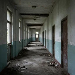 of the abandoned hallways of pilgrim state psychiatric center filled with the ghost of its long dead patients