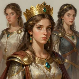 achaemenid empress, d & d, fantasy, highly detailed, portrait, digital painting, trending on artstation, concept art, sharp focus, illustration, art by artgerm and greg rutkowski and magali villeneuve