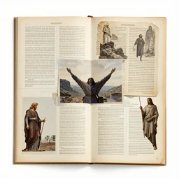 biblical apocalypse, collage art