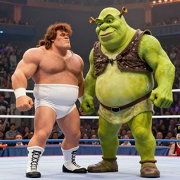 shrek vs andre the giant at wrestlemania 8