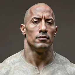 a stone statue of dwayne the rock johnson,realistic,ultra detailed,ultra realistic,real life,award winning photograph,4k,detailed face
