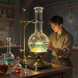 Alchemy laboratory, elegant, volumetric lighting, digital painting, highly detailed, artstation, sharp focus, illustration, concept art, ruan jia, steve mccurry