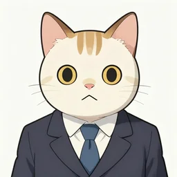 a cat wearing a business suit, illustration concept art anime key visual trending pixiv fanbox by wlop and greg rutkowski and makoto shinkai and studio ghibli and kyoto animation symmetrical facial features