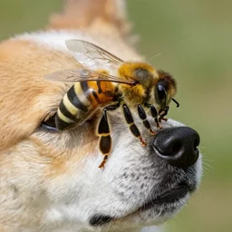 bee with a dog head