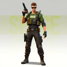 Ned flanders in rainbow six siege, game art, trending on artstation