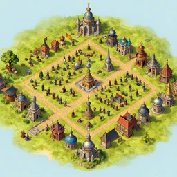 art nouveau real time strategy in style of Pre Rafael, gameplay, units, buildings, base, medieval, fantasy, bright colors, high contrast, high detailed, Art Deco, Age of Empires 2, Warcraft 3 gameplay, Battle for MidlleEarth, Stronghold