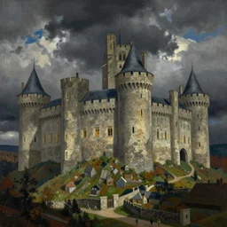 medieval castle, by robert motherwell