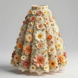 skirt made out of flowers, fantasy, artefact, fine details, high quality, trending on artstation, digital art