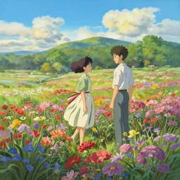 a beautiful landscape with incredible flora, high realistic high detailed painting by makoto shinkai and thomas kinkade