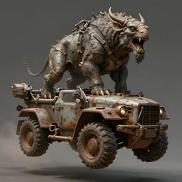 a concept art illustration, fantasy rusty vehicle floating, megafauna creature, hyper realistic, photorealistic, art by wlop, hyper detail, trending on artstation, cgsociety, ultra sharp, digital painting