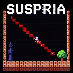 glitchy pixelated Sega Mega Drive Genesis isometric sidescroller game of Suspiria, Twin Peaks in the style of Eiko Ishioka and Alfred Kubin