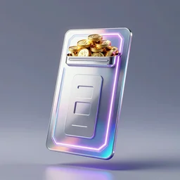 symmetry!! octane render, a futuristic of stunning rectangular pass check card, holographic neon, secret silver, suspended in mid air, the top light of wealth ， artstation, loha studio, feifei ruan, wlop, beeple, bright colors