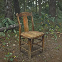 chair in the forest wenjun lin realism