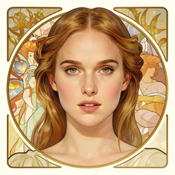 aesthetic portrait commission of natalie portman, hyperdetailed, detailed, by Alphonse Mucha and by yoshitaka Amano and by Mark Brooks and by gustav klimt and by john william waterhouse, Art Nouveau, Neo-Gothic, gothic, award winning painting