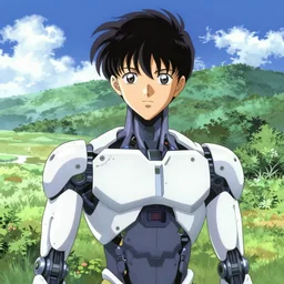 a portrait of a cyborg in a scenic environment by araki hirohiko