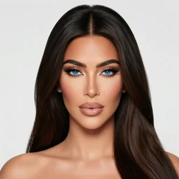 portrait cartoon render of a strikingly gorgeous assiniboine and mandan kim kardashian with blue eyes and long dark brown hair, as wednesday addams, rossdraws, artgerm, norman rockwell, emiliano ponzi, epic composition, hd, octane, unreal engine, volumetric lighting, light rays, masterpiece, award - winning