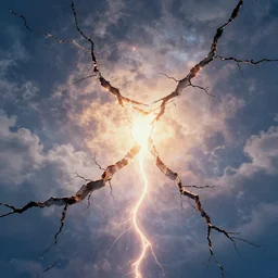 the sky is cracked and energy is bleeding through into our dimension