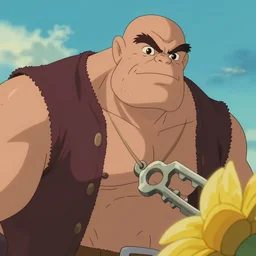a wholesome animation key shot of a doomguy, close up, studio ghibli, pixar and disney animation, sharp, rendered in unreal engine 5, clear sky, anime key art by greg rutkowski, bloom, dramatic lighting