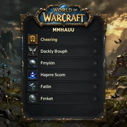 main menu of world of warcraft mmorpg