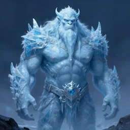 north mythology concept art portrait painting of ice gigant ymir the ancestor of all giants by james gurney, trending on artstation, detailed