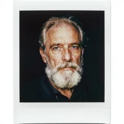beautiful portrait old man, beautiful polaroid photo